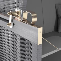 Sanzaro Strandkorb XL120 Cm Deluxe Zweisitzer Holz Und Poly-Rattan Sylt Ostsee Volllieger Inkl. 4 X Kissen Klappbare Rückenlehne 2 Personen Grau Uni -Grünwelt Exporteren Garten-Winkel 875646840c67fc0cdae2f6ef591693c4