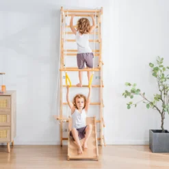 Merax 6-in-1 Multifunktions Kletterspielzeug Set Inkl. Rutsche Schaukel Klettergerüst Klimmzugsbereich Ringe Jungle Gym-Set, Indoor KlettergerüstSprossenwand Für Kinder, Massivholz, Natur 20 Merax 6-in-1 Multifunktions Kletterspielzeug Set Inkl. Rutsche Schaukel Klettergerüst Klimmzugsbereich Ringe Jungle Gym-Set, Indoor KlettergerüstSprossenwand Für Kinder, Massivholz, Natur -Grünwelt Exporteren Garten-Winkel 879e9bb38f59460ffe144100822d824f