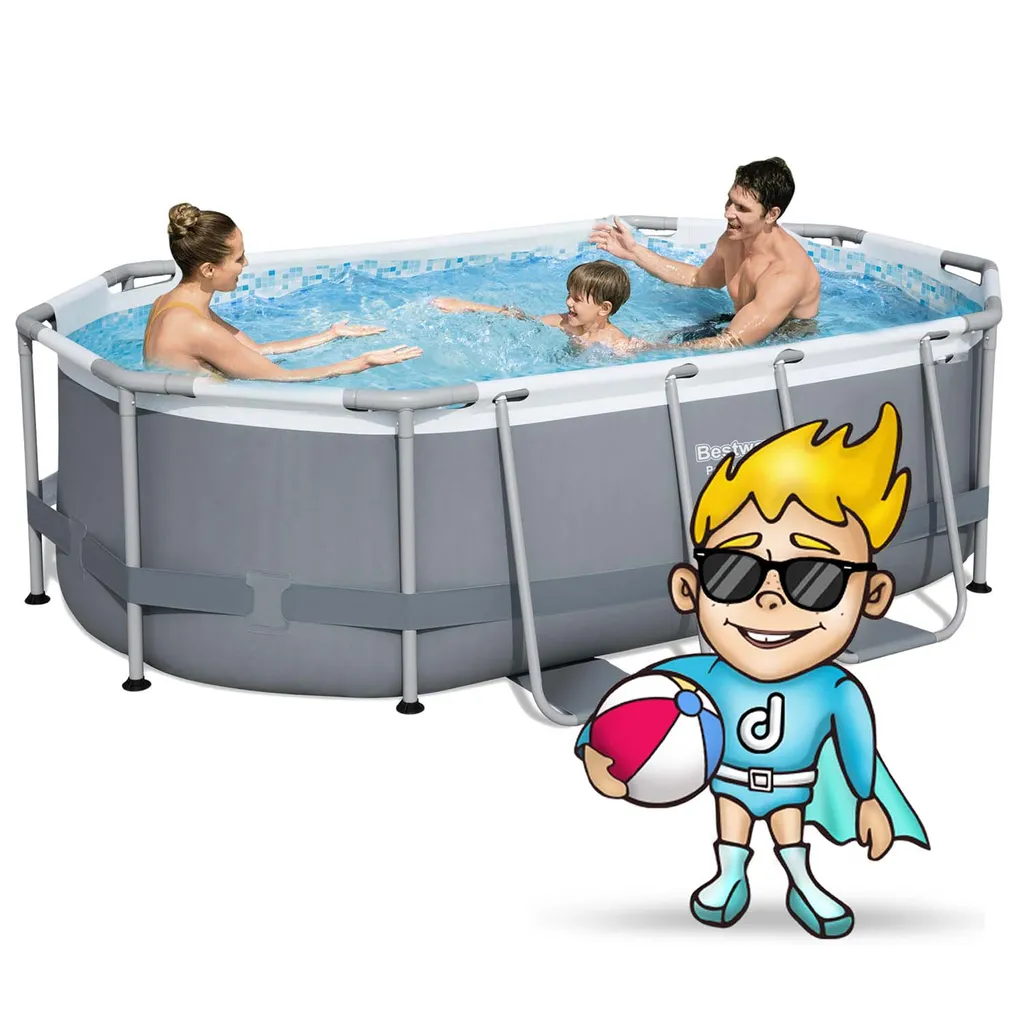 Bestway 5614A Power Steel Ovaler Oberirdischer Pool 305x200x84cmHöhe (cm): 84, Breite (cm): 305, Zusammensetzung: PVC, Länge (cm): 200, Gestalten: Oval, Maße: 3 - 3,99 M, Filterpumpe: 58381 9 Bestway 5614A Power Steel Ovaler Oberirdischer Pool 305x200x84cmHöhe (cm): 84, Breite (cm): 305, Zusammensetzung: PVC, Länge (cm): 200, Gestalten: Oval, Maße: 3 - 3,99 M, Filterpumpe: 58381 – Bild 9
