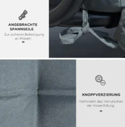 Outsunny Auflagen-Set Für Hollywoodschaukel 170 Cm Stuhlkissen Schaukelauflage Sitzkissen Gartenschaukel Gartenpolster Rückenkissen Seitenkissen Dunkelgrau -Grünwelt Exporteren Garten-Winkel 87fef869aa8af6a3d372ee24de6768e2