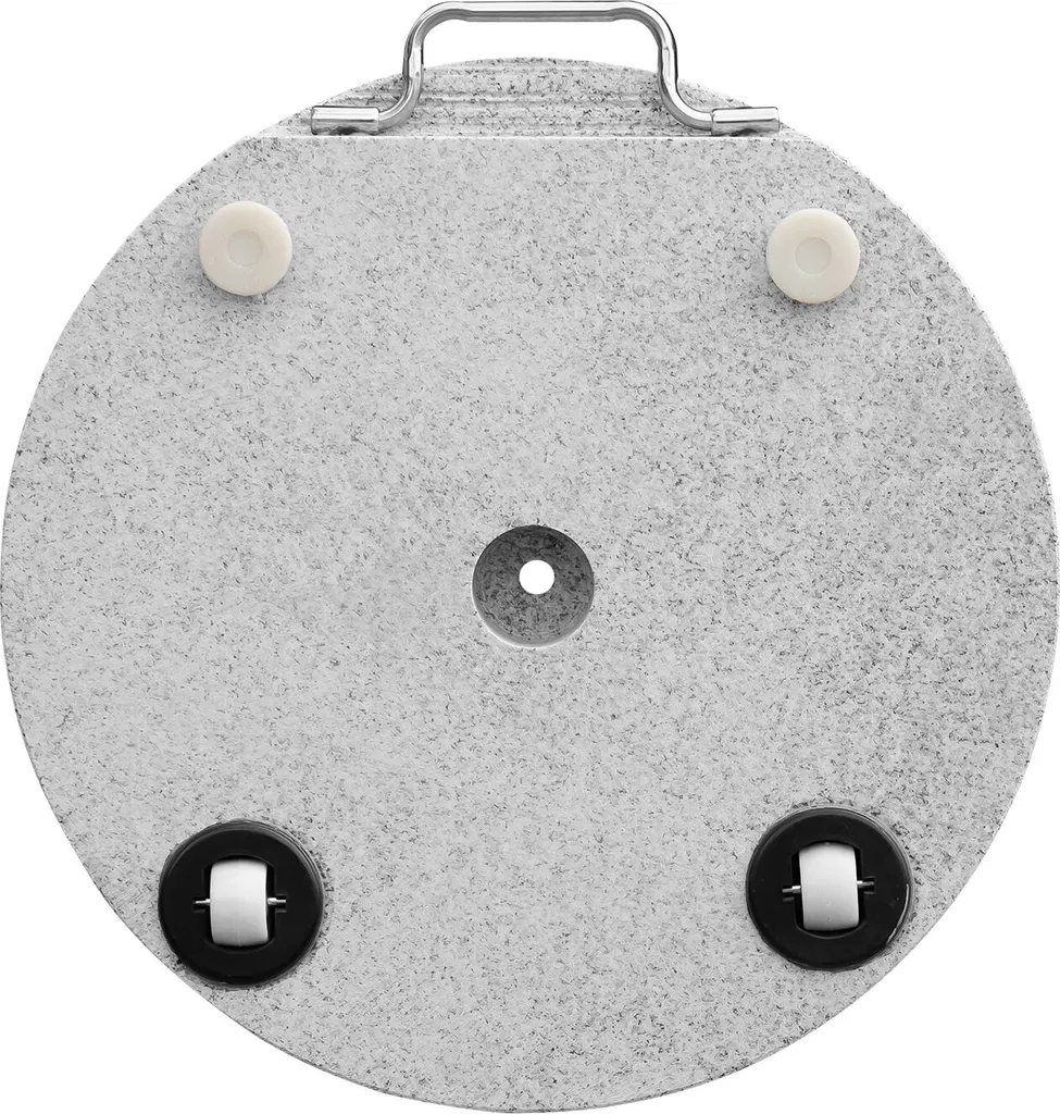 Sonnenschirmständer Rund 30kg Rollbar Hellgrau Poliert 5 Sonnenschirmständer Rund 30kg Rollbar Hellgrau Poliert – Bild 5