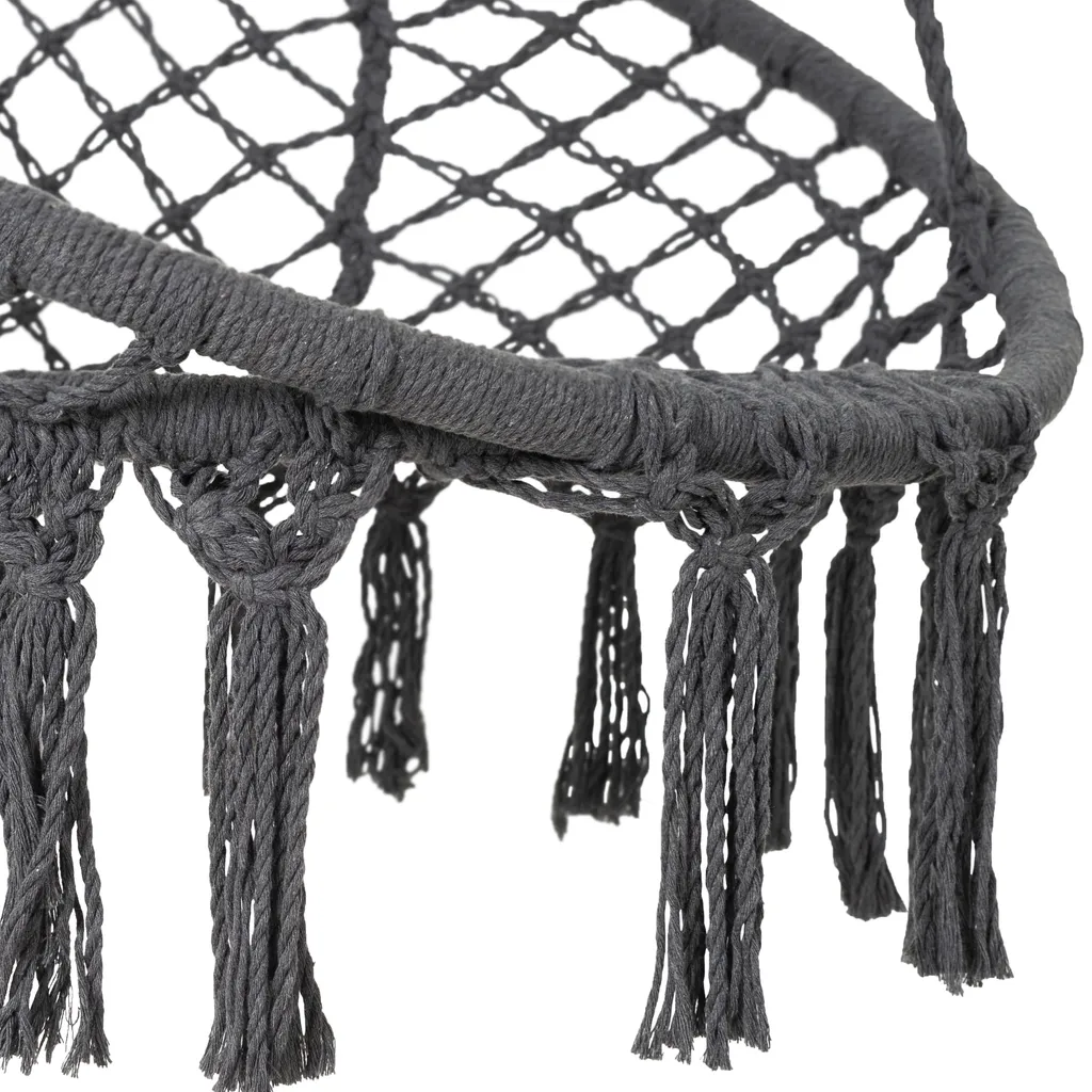 KOOPMANN 17523181 Hängesessel Im Boho-Style Ø80cm - 4 KOOPMANN 17523181 Hängesessel Im Boho-Style Ø80cm - – Bild 4