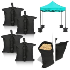 EINFEBEN 4X Pavillon Sandsäcke Pavillons & Partyzelte Campingausrüstung Fuer Zelt Standfuss Gewichte Pavillonstandfuesse Beschwerung Sonstiges Zeltzubehör Campingausrüstung