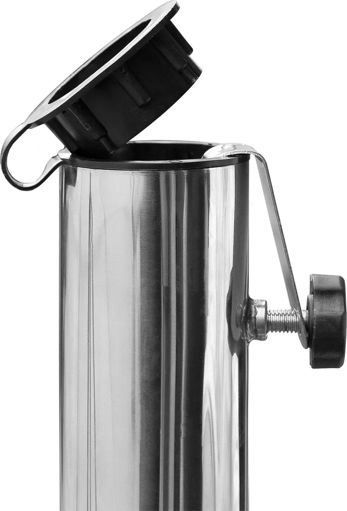 Sonnenschirmständer Rund 30kg Rollbar Hellgrau Poliert 2 Sonnenschirmständer Rund 30kg Rollbar Hellgrau Poliert – Bild 2