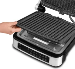 ZEEGMA Elektrischer Kontaktgrill Und Sandwichtoaster 2100W | Herausnehmbare Heizplatten, 2in1, 180 ° Klappbar, ILAG-Antihaftbeschichtung, Tropfschale, Akustische Benachrichtigungen, Timer, Die Möglichkeit Vom Waschen In Der Spülmaschine -Grünwelt Exporteren Garten-Winkel 88f626d30955e35ed470d2b1ce5a409a