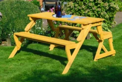 Dobar Praktische 2 In 1 Kombination Aus Tisch Und BankHolz, Sitzgarnitur Garten, Helle Lasur, 138 X 144 X 77 Cm -Grünwelt Exporteren Garten-Winkel 894cbd4ea03a29195818c6a15bfc1a6e