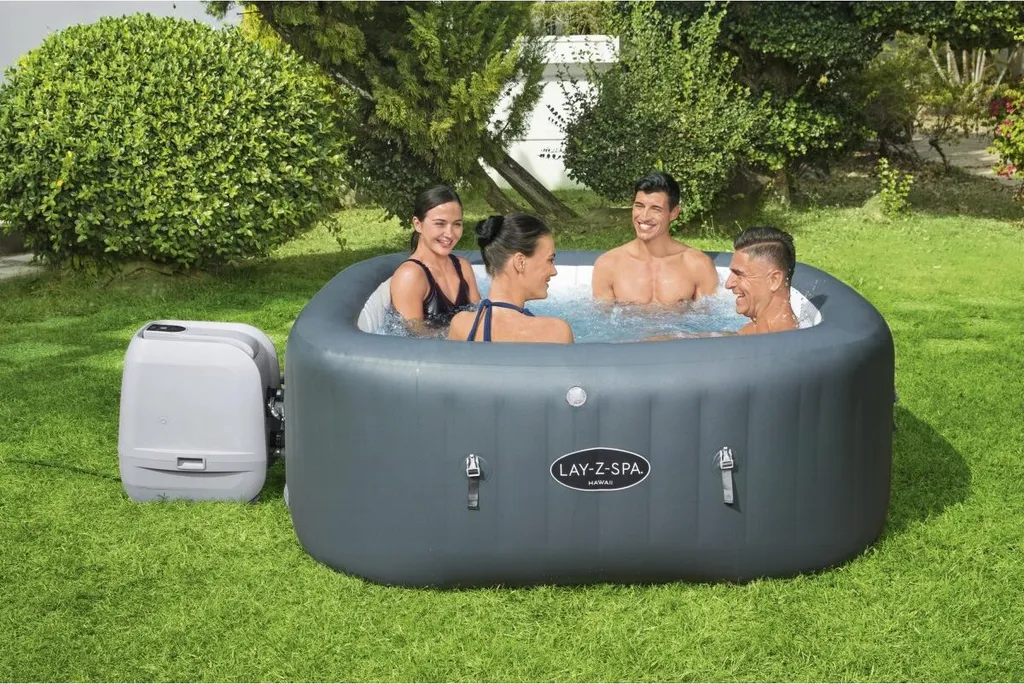 Bestway LAY-Z-SPA® Whirlpool Hawaii HydroJet Pro™, Eckig, 180x180x71cm, 60031 4 Bestway LAY-Z-SPA® Whirlpool Hawaii HydroJet Pro™, Eckig, 180x180x71cm, 60031 – Bild 4
