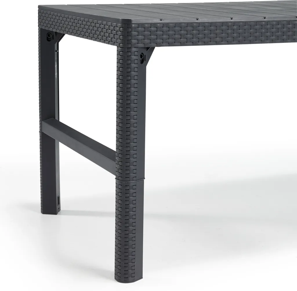 Allibert Gartentisch Lyon, Graphitgrau 12 Allibert Gartentisch Lyon, Graphitgrau – Bild 12