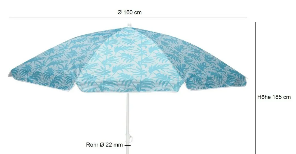 Sonnenschirm UV Schutz 50+ Strandschirm Balkonschirm Schirm Knickbar Ø 160 Cm Koralle 2 Sonnenschirm UV Schutz 50+ Strandschirm Balkonschirm Schirm Knickbar Ø 160 Cm Koralle – Bild 2