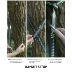 Hängemattenbefestigung, Schaukelbefestigung, Baum-Aufhängeset, 3 M X 2,5 Cm, Max. 500 Kg, 15 Stück, 1 Ring, 2 Karabiner, Hängesessel-Zubehör, Stahlfedern Für Camping, Wandern, Outdoor-Reisen -Grünwelt Exporteren Garten-Winkel 8b2ad5cad3544ba550c2e1d5d14a68d7