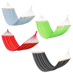 LEX Hängematte Mit Holzrahmen 200 X 80 Cm Verschiedene Farben, Farbe:Lime-Grün