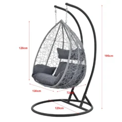 Hängesessel HLO-PX5 2-Sitzer Dunkelgrau -Grünwelt Exporteren Garten-Winkel 8b6ebb435428e99ff86a7c6bfb0bb4e1