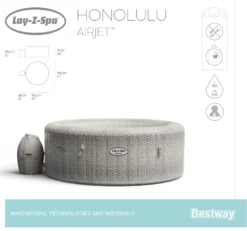 Bestway Lay-Z-Spa Honolulu AirJet Rund 196 X 196 X 71 Cm -Grünwelt Exporteren Garten-Winkel 8b71de9f12f19d321d2b15a1d27fe00d
