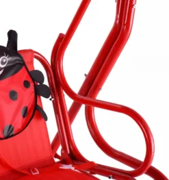 COSTWAY 2-Sitzer Kinder Hollywoodschaukel Marienkäfer Mit Sonnendach Kinderschaukel Gartenschaukel Gartenliege Gartenbank Rot -Grünwelt Exporteren Garten-Winkel 8c3e7c2bbebda9889982d92988691200