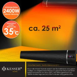 KESSER® Dunkelheizstrahler Heizstrahler Mit Fernbedienung & WiFi APP Terrassenheizer Infrarot-Heizstrahler Wand-Heizstrahler Schwarzstrahler Quarzstrahler Terrassenstrahler Balkonheizer Timer, Farbe:Schwarz, Größe:2400W 17 KESSER® Dunkelheizstrahler Heizstrahler Mit Fernbedienung & WiFi APP Terrassenheizer Infrarot-Heizstrahler Wand-Heizstrahler Schwarzstrahler Quarzstrahler Terrassenstrahler Balkonheizer Timer, Farbe:Schwarz, Größe:2400W -Grünwelt Exporteren Garten-Winkel 8c4924994711541ec3848a9c9eb64872