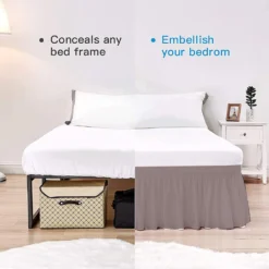 Bettrock, Gebürstetes Polyester, Mit DREI Stoffseiten, Elastischer Staub-Rüschen, Leicht Anzubringen, Polyester -Grünwelt Exporteren Garten-Winkel 8c5db97d6e432e71c1ca2ea5579924e6