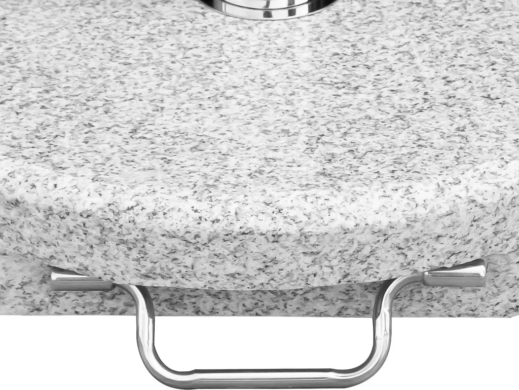 Sonnenschirmständer Rund 30kg Rollbar Hellgrau Poliert 3 Sonnenschirmständer Rund 30kg Rollbar Hellgrau Poliert – Bild 3