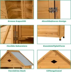 COSTWAY Gartenschrank Mit Satteldach Gerätehaus Wetterfest Geräteschuppen Werkzeugschrank Holz Geräteschrank 177x80x45cm 13 COSTWAY Gartenschrank Mit Satteldach Gerätehaus Wetterfest Geräteschuppen Werkzeugschrank Holz Geräteschrank 177x80x45cm -Grünwelt Exporteren Garten-Winkel 8d9eb89b891da47bfb247753adb34780