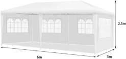 COSTWAY 3x6m Gartenpavillon Partyzelt Mit 4 Abnehmbaren Seitenwänden Inkl. Tragetasche Weiß 13 COSTWAY 3x6m Gartenpavillon Partyzelt Mit 4 Abnehmbaren Seitenwänden Inkl. Tragetasche Weiß -Grünwelt Exporteren Garten-Winkel 8e236afcd3f3ece98405df6e506351b0