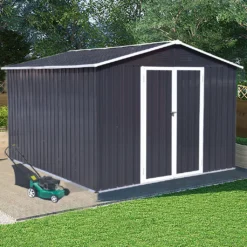 Metall XXXL Gerätehaus 305x254x191cm Mit Fundament Satteldach Geräteschuppen Garten Schuppen Pultdach Schwarz 17 Metall XXXL Gerätehaus 305x254x191cm Mit Fundament Satteldach Geräteschuppen Garten Schuppen Pultdach Schwarz -Grünwelt Exporteren Garten-Winkel 8e40607d5cadccd0cadaa0ee5b44a224