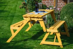 Dobar Praktische 2 In 1 Kombination Aus Tisch Und BankHolz, Sitzgarnitur Garten, Helle Lasur, 138 X 144 X 77 Cm -Grünwelt Exporteren Garten-Winkel 8e81439d24f76ebdb4545c2b4f2b2ea3