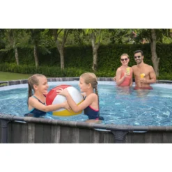 Bestway® Steel Pro MAX™ Auftstellpool-Komplett-Set Mit Filterpumpe Ø 427 X 107 Cm, Holz-Optik (Mooreiche), Rund -Grünwelt Exporteren Garten-Winkel 8ea8ab8cb76b0bfe53fd815515339fc4