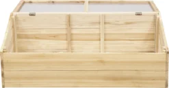 Outsunny Gewächshaus Holz Frühbeet Frühbeetkasten Treibhaus Garten & Pflanzkasten-System Für Garten Balkon, 100 X 50 X 35 Cm, Natur, Tanne, PC-Platte -Grünwelt Exporteren Garten-Winkel 8ef7c819e37b75b8b8294ff6aa8a5071
