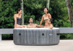 Intex Pool PureSPA 28440 Bubble 'Greywood Deluxe' Rund, 196/145cm Durchmesser (außen/innen) -Grünwelt Exporteren Garten-Winkel 8efc6fe7ace928ecd4426fcf34b7c35c