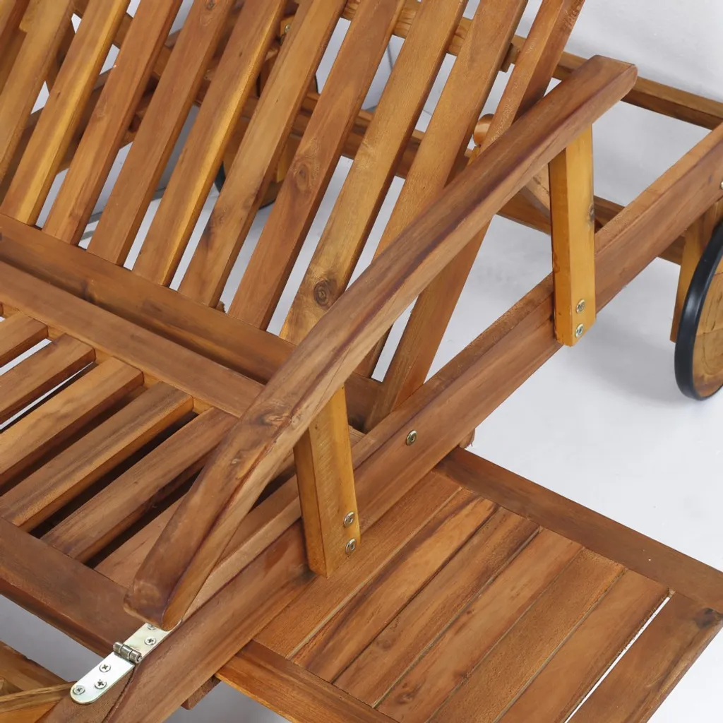 CHILLROI Verstellbare Sonnenliege Mit Beistelltisch - Akazienholz Gartenliege 14 CHILLROI Verstellbare Sonnenliege Mit Beistelltisch - Akazienholz Gartenliege – Bild 14