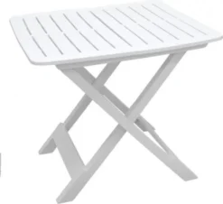 Gerimport Gartentisch 79 X 72 X 70 Cm Klappbar Weiß