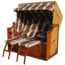 Strandkorb XXL Volllieger ✔ Rot Grün ✔ Schutzhülle ✔ 2x Komplette Bezüge -Grünwelt Exporteren Garten-Winkel 907ae3ac49fe88ee931a3441e22ef197