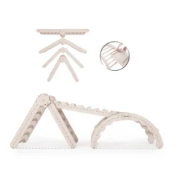 MAMOI® Klettergerüst Indoor, Kletterdreieck Mit Rutsche Aus Holz, Kletterbogen, Baby Kinder Klettern, Regenbogenwippe Mit Rutschbrett, Holzbogen Triangle Für Spielplatz Ab 1/2/3 Jahre -Grünwelt Exporteren Garten-Winkel 9095dd1bd1bce6339a3c1cf77f45fe5a