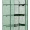 Outsunny Mini-Gewächshaus Anzuchtgewächshaus Mit Folienabdeckung Und 4 Regalböden Regale Rolltür Gemüsebeet Grün 69 X 49 X 158 Cm