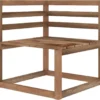 VidaXL Garten-Paletten-Ecksofa Braun Imprägniertes Kiefernholz