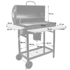 BBQ-Toro Holzkohle Grillwagen | Ø 42 X (L) 80 Cm | Premium Kohle Smoker Fahrbar -Grünwelt Exporteren Garten-Winkel 9219021caee69f62386f317fbdc8207b