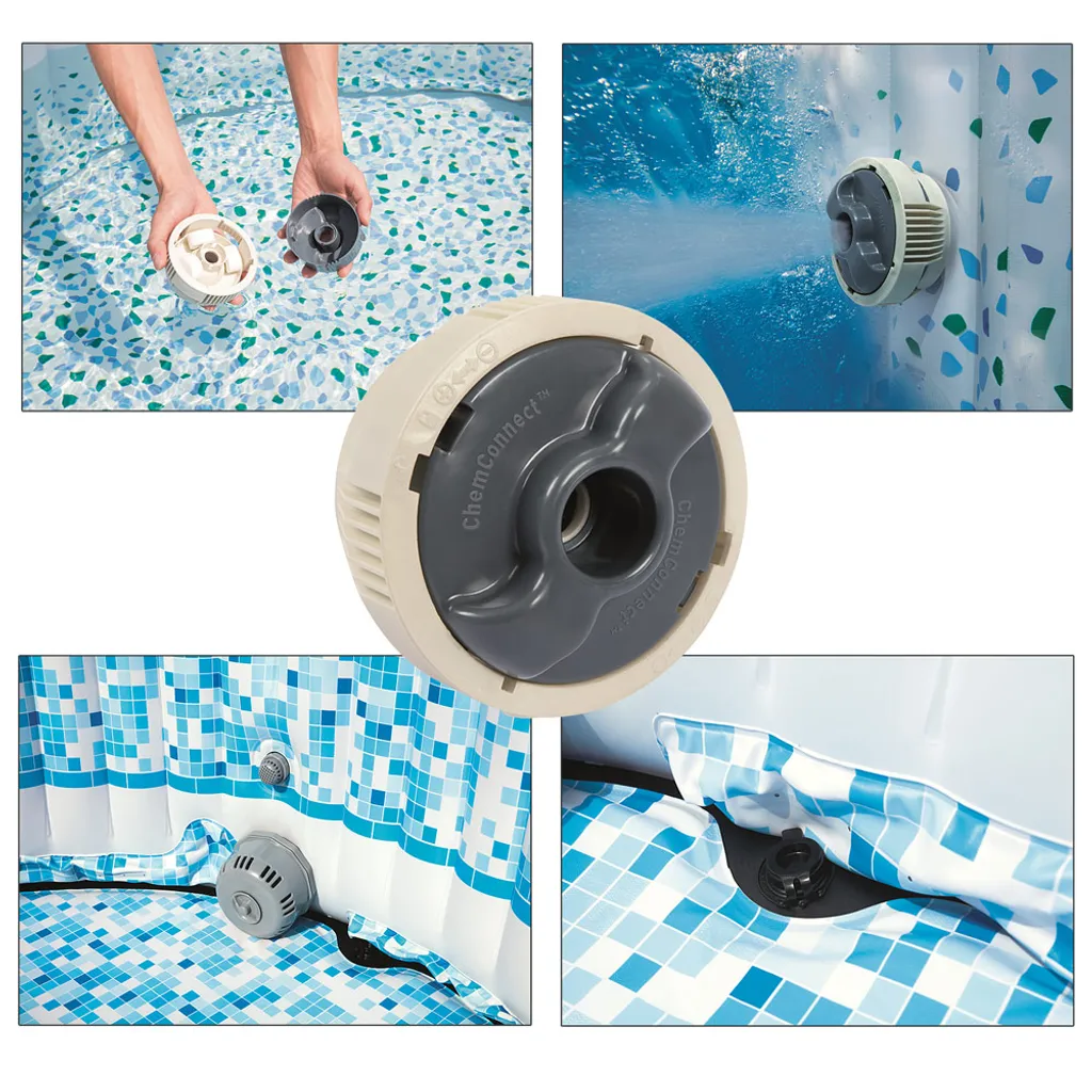 Bestway Whirlpool Lay-Z-Spa Miami | 4 Personen | 81 Massageluftdüsen | Automatisch Aufblasbar | 180x66 Cm | Schwarz/türkis | Abdeckung | Indoor Outdoor 20 Bestway Whirlpool Lay-Z-Spa Miami | 4 Personen | 81 Massageluftdüsen | Automatisch Aufblasbar | 180x66 Cm | Schwarz/türkis | Abdeckung | Indoor Outdoor – Bild 20