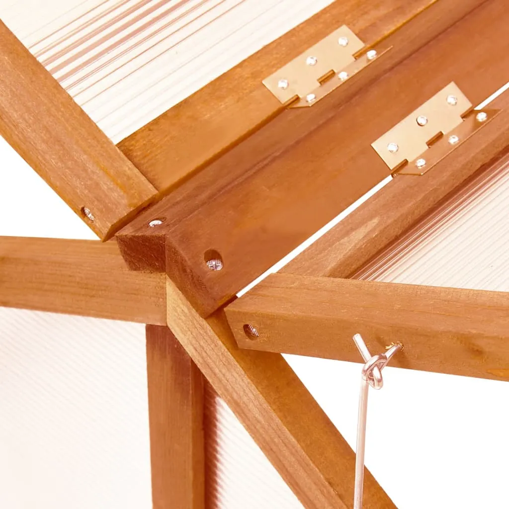 VidaXL Gewächshaus Braun 114x80x50 Cm Tannenholz 5 VidaXL Gewächshaus Braun 114x80x50 Cm Tannenholz – Bild 5