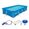 Bestway Steel Pro Framepool 400 X 211 Cm Mit Reinigungset (bundle) - Stahlrahmen Schwimmbecken Mit 7-teilige Pflegeset - Blau