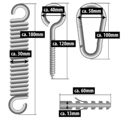 12369 Extra Schwere Befestigung Aus Metall Bis 150 KG Für Hängestühle Und Hängematten -Grünwelt Exporteren Garten-Winkel 9335a8c57dd7418c1a4fd40edd95c184