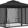 VidaXL Pavillon Mit Netz 300x300x265 Cm Anthrazit