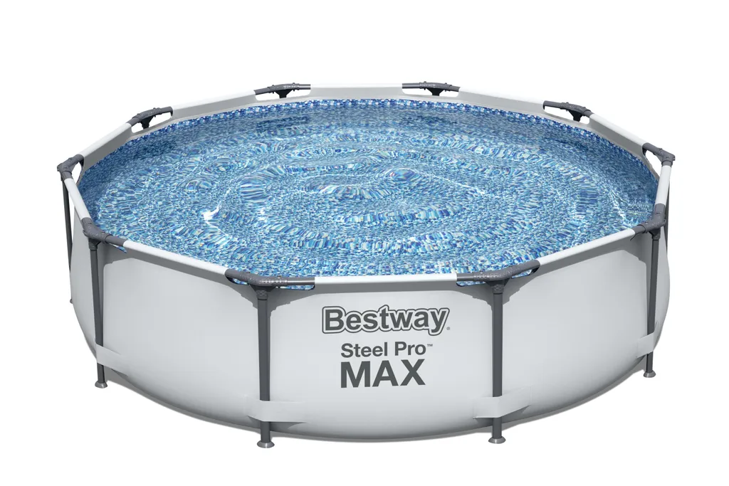 Bestway® Steel Pro MAX™ Frame Pool Ohne Pumpe Ø 305 X 76 Cm, Lichtgrau, Rund 5 Bestway® Steel Pro MAX™ Frame Pool Ohne Pumpe Ø 305 X 76 Cm, Lichtgrau, Rund – Bild 5
