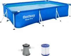 Bestway Frame Pool Deluxe Splash-Steel Pro 300 X 200 X 66 Cm, Mit Ablassventil, 3300 L -Grünwelt Exporteren Garten-Winkel 93875bb92badfe1c5694c655db67c5a2
