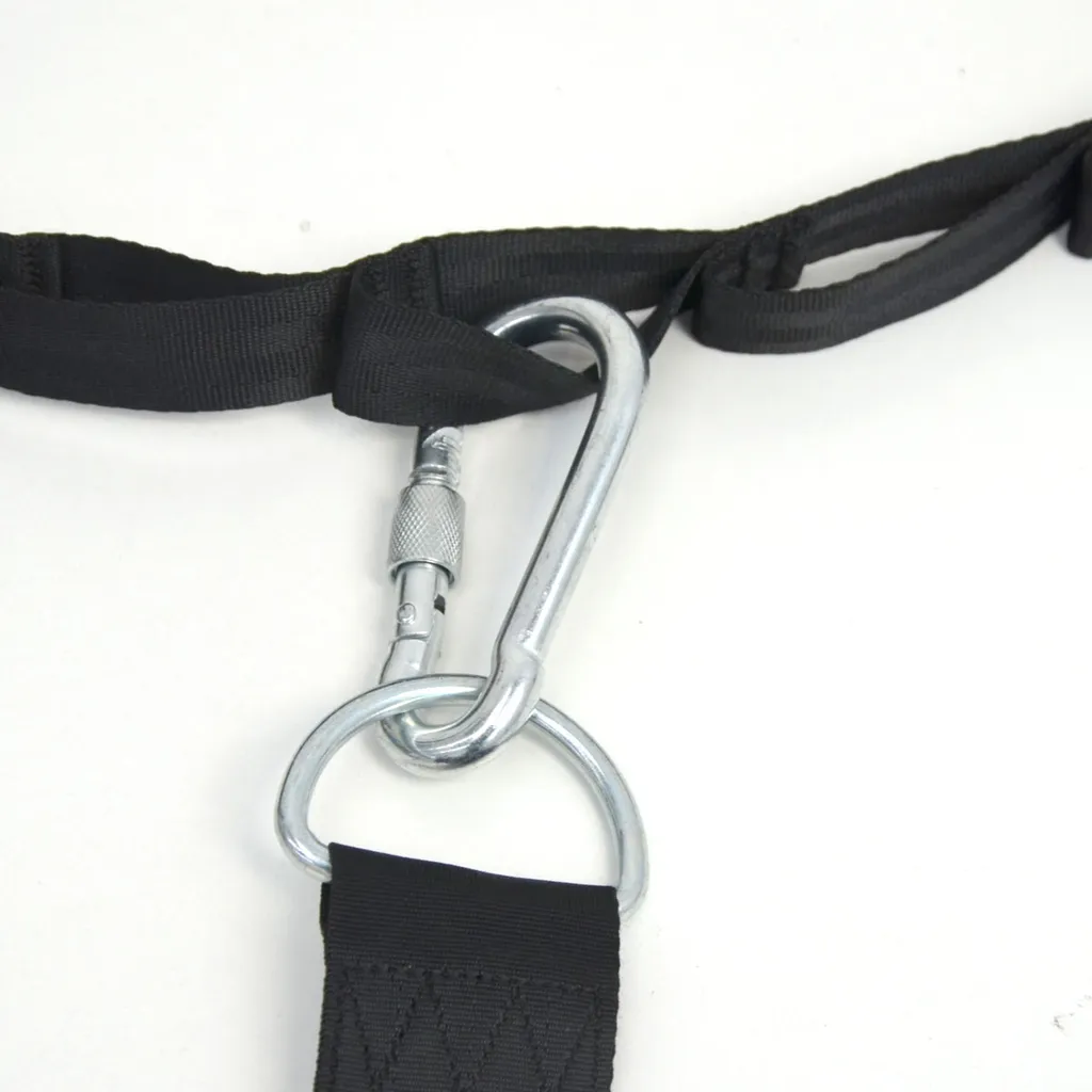 300kg Hängematten Befestigung 2 Gurte 280x2,5cm Baum Gurt Set Aufhängung Schwarz 5 300kg Hängematten Befestigung 2 Gurte 280x2,5cm Baum Gurt Set Aufhängung Schwarz – Bild 5