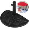 DEUBA Sonnenschirmständer Halbrund Balkon 9kg In Gussoptik Standfest Robust Aus Zement Hohe Standfestigkeit Schwarz 50cm X 31cm X 31cm Schirmständer