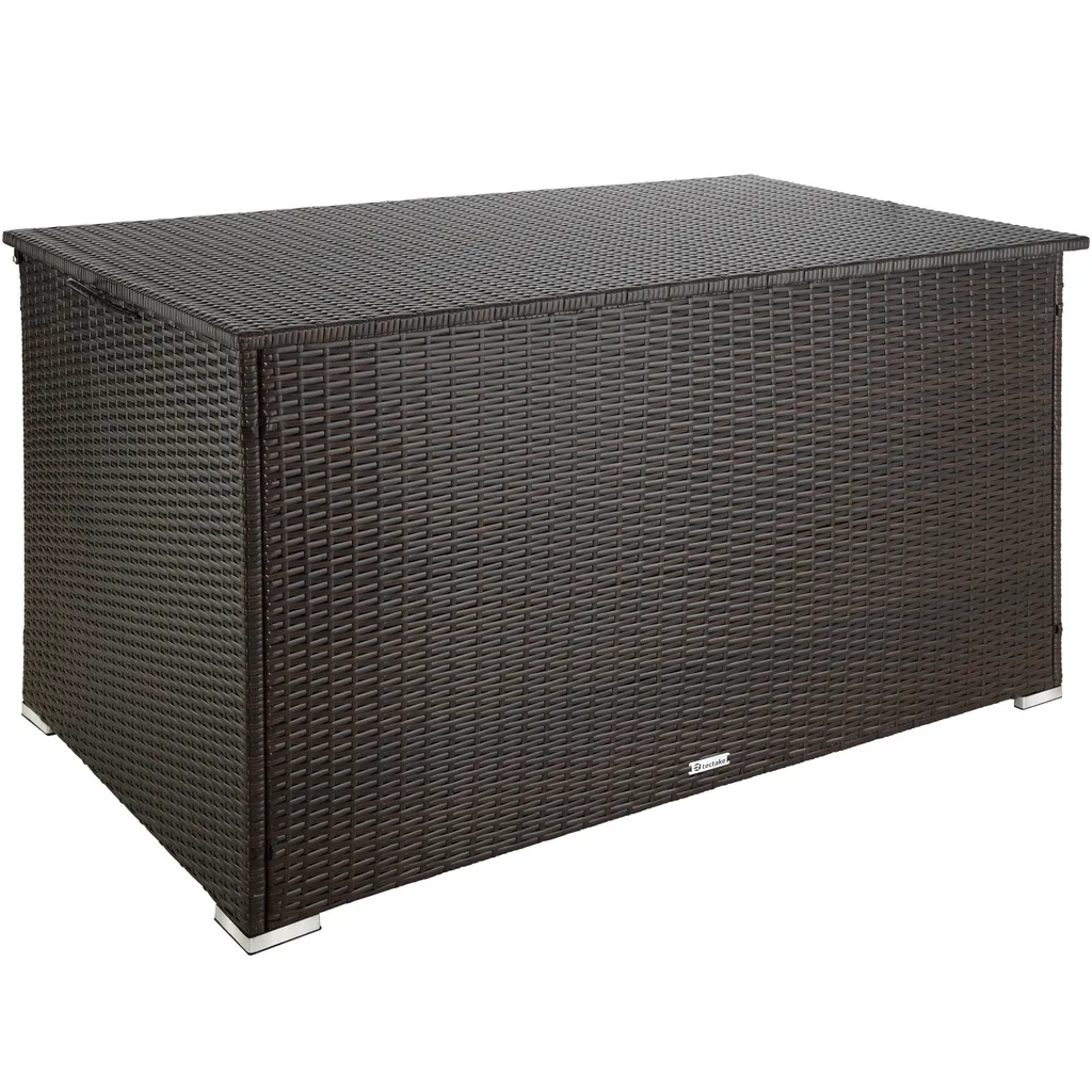 Tectake Auflagenbox Mit Aluminiumgestell Oslo, 145x82,5x79,5cm - Braun 3 Tectake Auflagenbox Mit Aluminiumgestell Oslo, 145x82,5x79,5cm - Braun – Bild 3
