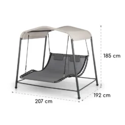 Blumfeldt Palermo - Doppel-Schaukel-Liege, Gartenliege, Stahlrahmen, Sonnendach: 200 X 144 Cm (BxT), Liegefläche: 130 X 207 Cm (BxT), Einfacher Aufbau, 2 Höhenverstellbare Kopfkissen, Grau 19 Blumfeldt Palermo - Doppel-Schaukel-Liege, Gartenliege, Stahlrahmen, Sonnendach: 200 X 144 Cm (BxT), Liegefläche: 130 X 207 Cm (BxT), Einfacher Aufbau, 2 Höhenverstellbare Kopfkissen, Grau -Grünwelt Exporteren Garten-Winkel 9540dc4f448e8de19aba5ae9269222dc