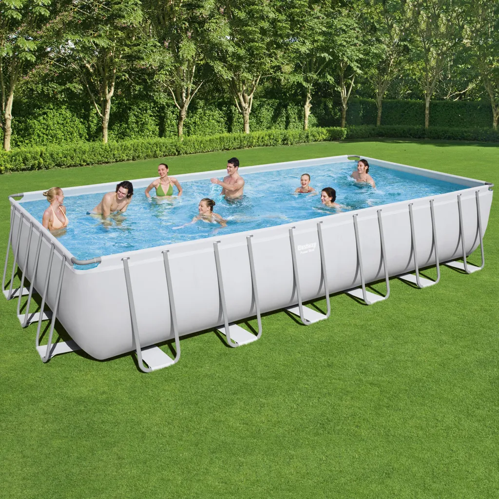 Bestway Power Steel™ Frame Pool Komplett-Set, Eckig, Mit Sandfilteranlage, Sicherheitsleiter & Abdeckplane 732 X 366 X 132 Cm 3 Bestway Power Steel™ Frame Pool Komplett-Set, Eckig, Mit Sandfilteranlage, Sicherheitsleiter & Abdeckplane 732 X 366 X 132 Cm – Bild 3