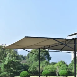 Flieks Pavillon 3x3 Wasserdicht, Gartenpavillon Grillpavillon Mit Seitenwand, Dach Und Pulverbeschichteter Stahl Partyzelt -Grünwelt Exporteren Garten-Winkel 966ec3dfb8b337b6b83999d9868da121