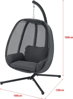 Hängesessel Abegondo Mit Gestell Und Kissen Indoor Outdoor Max. 120 Kg Hängekorb Hängestuhl Für Innen- Und Außen Stahlgestell Dunkelgrau 9 Hängesessel Abegondo Mit Gestell Und Kissen Indoor Outdoor Max. 120 Kg Hängekorb Hängestuhl Für Innen- Und Außen Stahlgestell Dunkelgrau -Grünwelt Exporteren Garten-Winkel 968970bfab0684336c56099f8a4e47a2