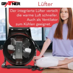 Grafner® Elektroheizer Heizlüfter Bauheizer 3000 Watt Heizstrahler EH10934 -Grünwelt Exporteren Garten-Winkel 97171c85e094afb279f1b2d8e90dd4fd